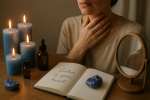 Aromaterapia para expressar o que está entalado: óleos essenciais que liberam a garganta, a fala e a alma