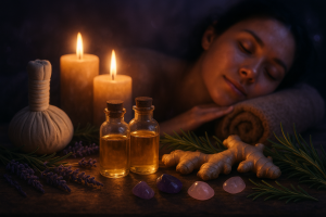 Aromaterapia para dor muscular: óleos essenciais que aliviam tensões e restauram o corpo