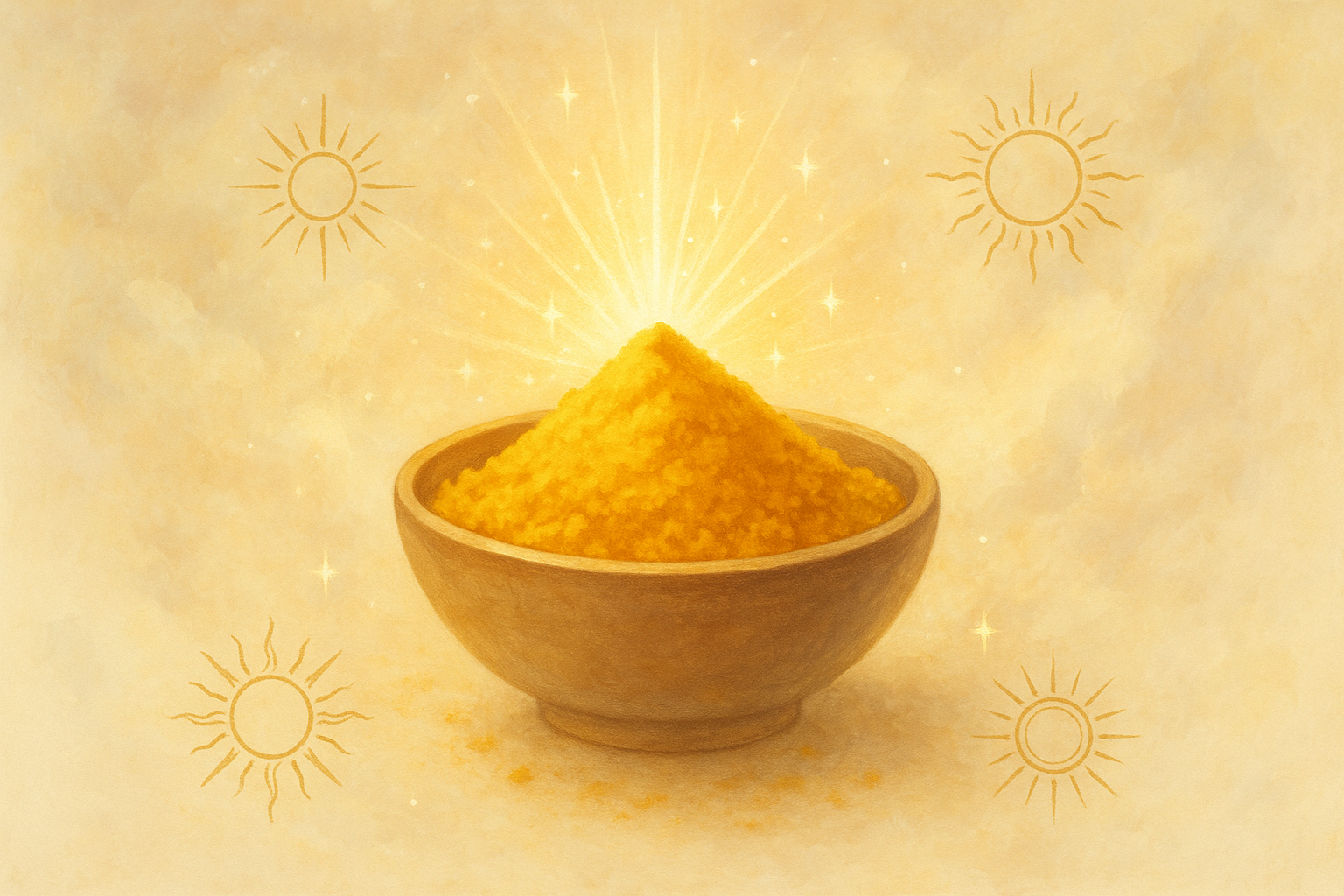 Açafrão é sol que se guarda em pó. Use quando quiser reacender seu brilho